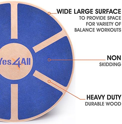 Yes4All Versatile Wooden Wobble Balance Board for Standing Desk Usage | Yes4All Core Training and Exercise Balance Stab
