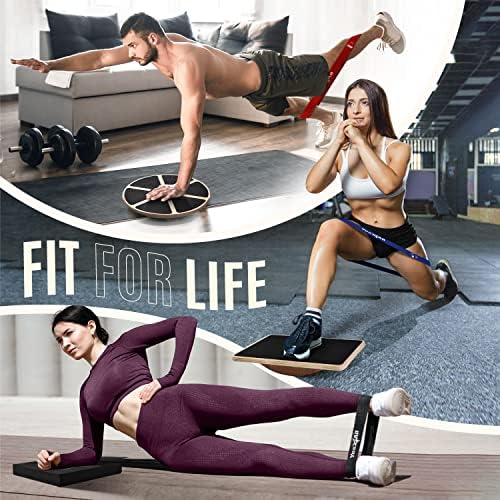 Yes4All Versatile Wooden Wobble Balance Board for Standing Desk Usage | Yes4All Core Training and Exercise Balance Stab