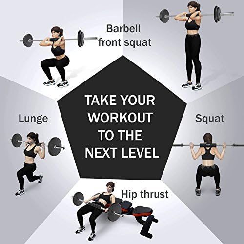 Yes4All Ergonomic Foam Bar Pad, Olympic Barbell Squat & Neck Pad for Weight Lifting, Squats & Hip Thrusts