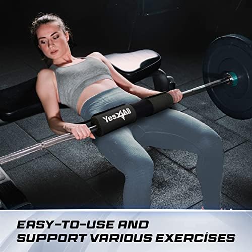 Yes4All Ergonomic Foam Bar Pad, Olympic Barbell Squat & Neck Pad for Weight Lifting, Squats & Hip Thrusts