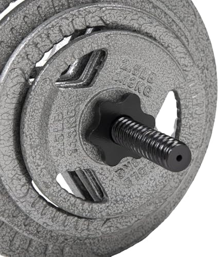 Fitvids 6FT Standard Barbell with Star Locks for Strength Training & Weightlifting, Black Prime Fitvids 6FT Standard Bar
