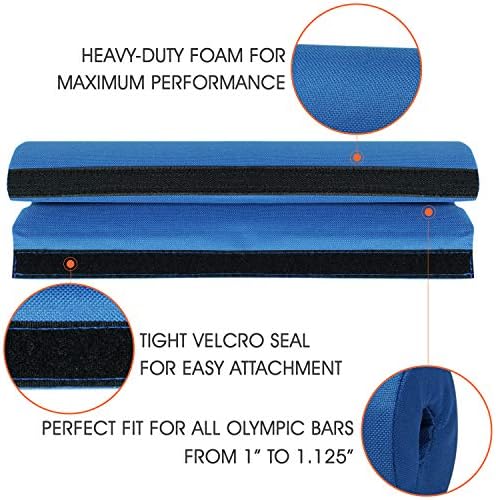 Yes4All Ergonomic Foam Bar Pad, Olympic Barbell Squat & Neck Pad for Weight Lifting, Squats & Hip Thrusts