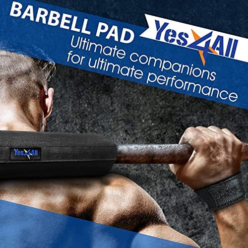 Yes4All Ergonomic Foam Bar Pad, Olympic Barbell Squat & Neck Pad for Weight Lifting, Squats & Hip Thrusts