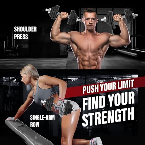 Yes4All 40lbs to 200lbs Adjustable Dumbbell Set for Home Gym Users, Star Lock Collars/Connector, Portable & Space Saving