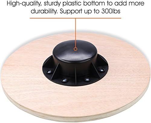 Yes4All Versatile Wooden Wobble Balance Board for Standing Desk Usage | Yes4All Core Training and Exercise Balance Stab