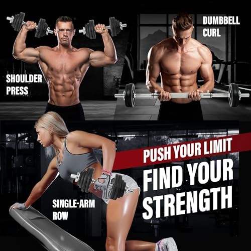 Yes4All 40lbs to 200lbs Adjustable Dumbbell Set for Home Gym Users, Star Lock Collars/Connector, Portable & Space Saving